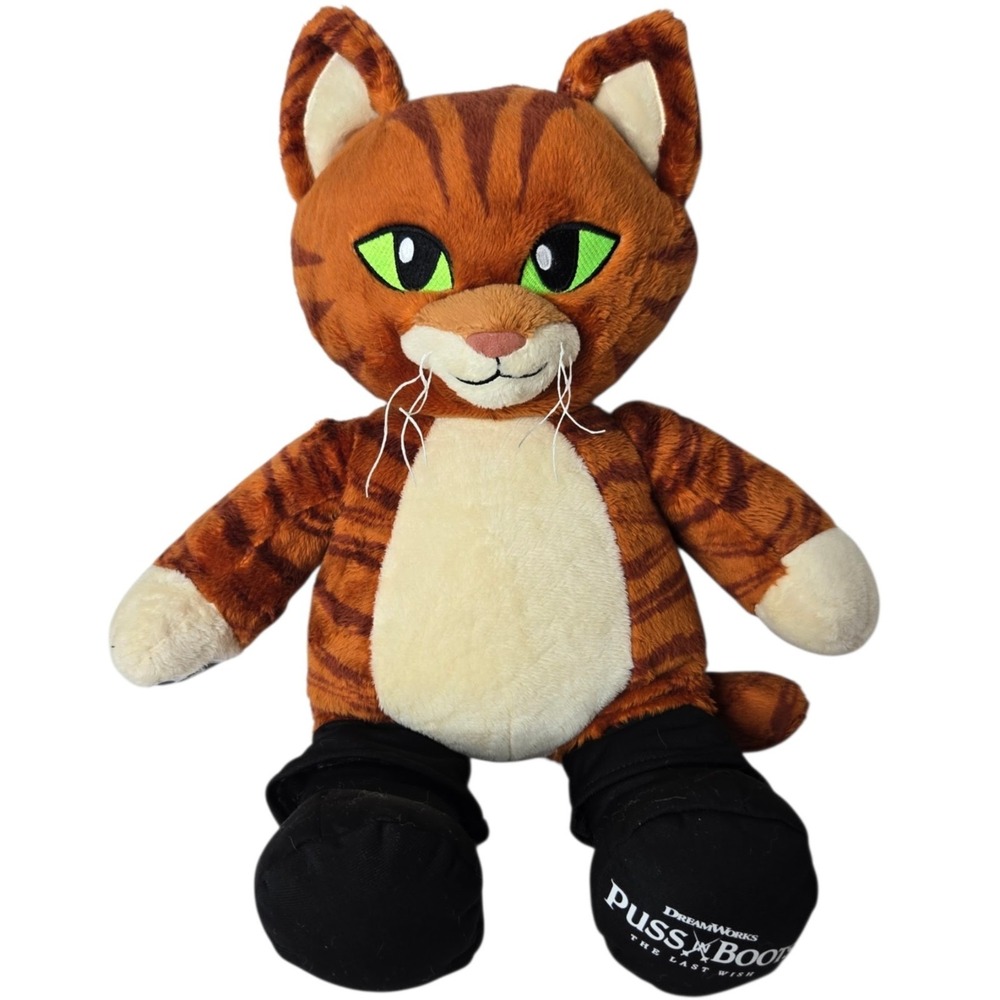 Build A Bear Puss in Boots Plush 16" DreamWorks Last Wish Fairy Tale Fantasy Cat